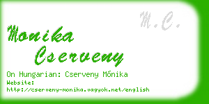 monika cserveny business card